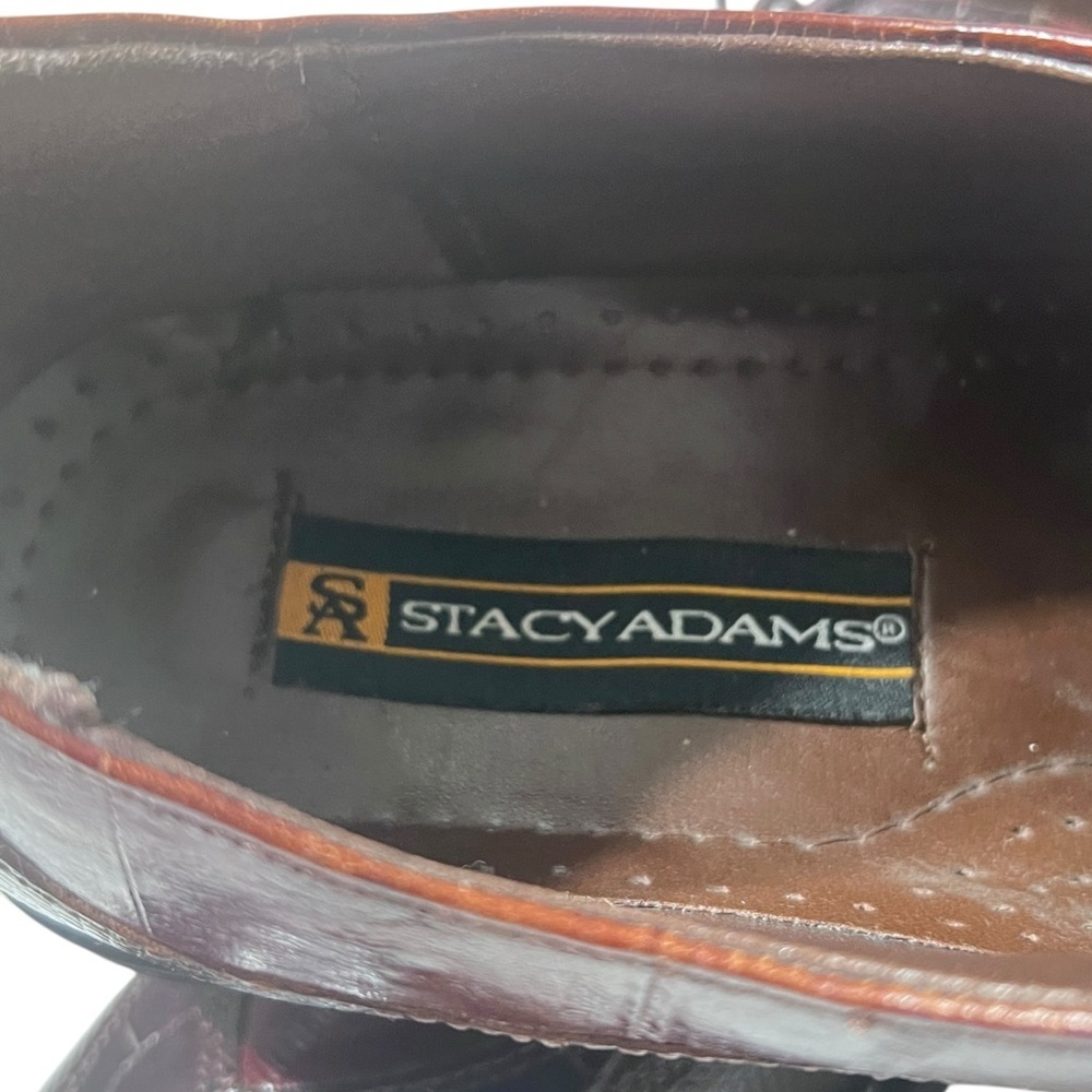 Stacy Adams Maroon and Chocolate Oxfords - Picture 7 of 15